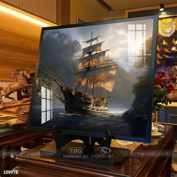 Tranh phong thủy thuận buồm xuôi gió tài lộc đẹp