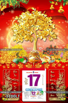 File lịch tết 2026 bính ngọ cây tiền xuân tài lộc phát đạt 1100LT