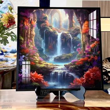 Tranh phong thủy nước non tuyệt đẹp