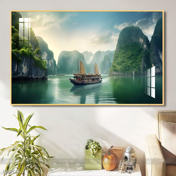 Tranh phong thủy phong cảnh thác nước thiên nhiên