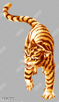 Vector chất lượng cao mèo vằn mạnh mẽ