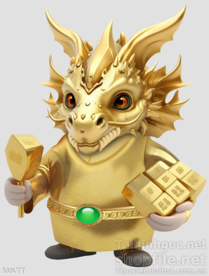 File PSD rồng vàng đón xuân mới