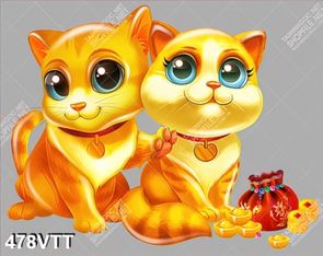 File psd cặp mèo vàng đón xuân Quý Mão 2023