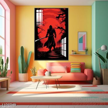 File tranh treo tường hình chiến binh Samurai