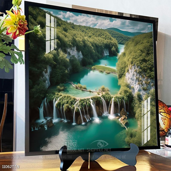 Tranh phong thủy phong cảnh thác nước thiên nhiên