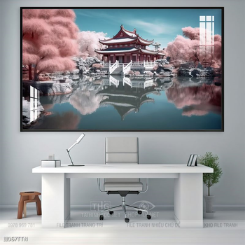 Tranh phong thủy nước non tuyệt đẹp