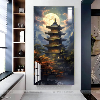 Tranh phong thủy nước non tuyệt đẹp