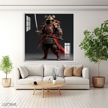 Mẫu tranh Samurai đẹp decor trang trí tường