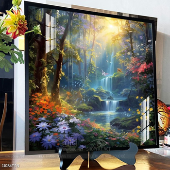 Tranh phong thủy phong cảnh thác nước thiên nhiên