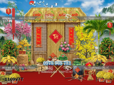 File tư liệu psd phông nền background tết năm mới 1109VTT