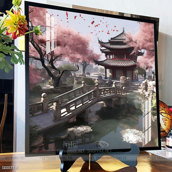 Tranh phong thủy phong cảnh thác nước thiên nhiên