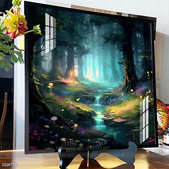 Tranh phong thủy phong cảnh thác nước thiên nhiên