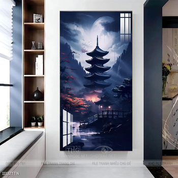 Tranh phong thủy nước non tuyệt đẹp