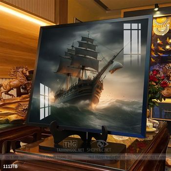 Tranh thuận buồm xuôi gió cánh buồm vàng đẹp nhất