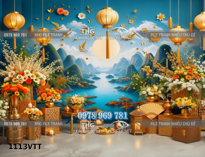 File background tranh tết phông tết background chụp hình tết 1113VTT