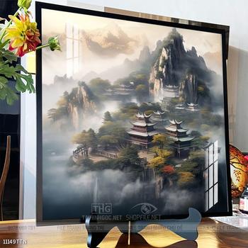 Tranh phong thủy phong cảnh thác nước thiên nhiên