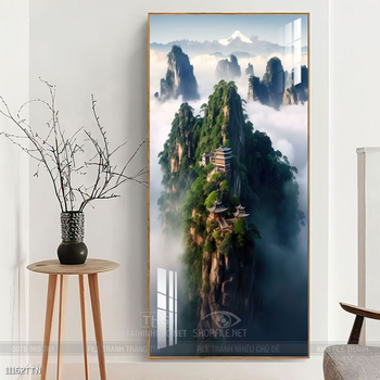 Tranh phong thủy phong cảnh thác nước thiên nhiên