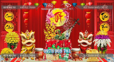 File tranh psd tết phông nền background tết 1116VTT