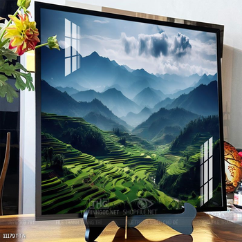 Tranh phong thủy phong cảnh thác nước thiên nhiên