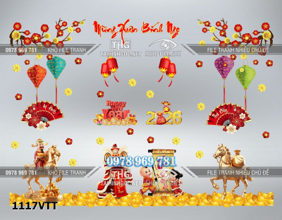 File vector decal decan dán kính tết năm mới 1117VTT