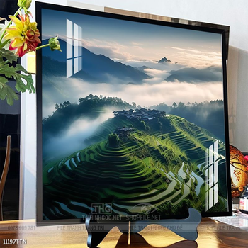 Tranh phong thủy nước non tuyệt đẹp