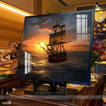 Tranh phong thủy thuận buồm xuôi gió tài lộc đẹp