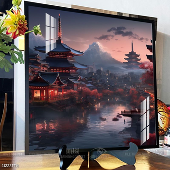 Tranh phong thủy nước non tuyệt đẹp