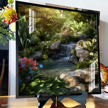 Tranh phong thủy phong cảnh thác nước thiên nhiên