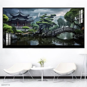 Tranh phong thủy nước non tuyệt đẹp