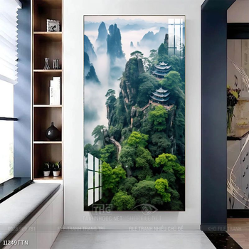 Tranh phong thủy nước non tuyệt đẹp