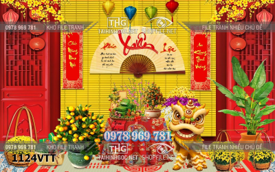 File tranh phông nền background chụp hình tết xuân mới 1124VTT