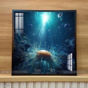 Tranh cá heo decor trang trí tường nhà