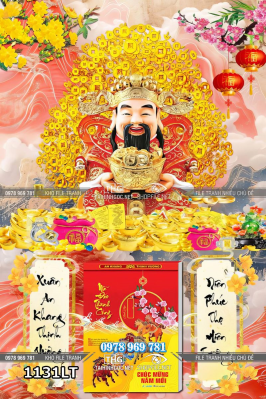 File psd lịch tết thần tài tài lộc an khang 1131LT