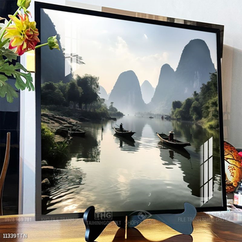 Tranh phong thủy phong cảnh thác nước thiên nhiên