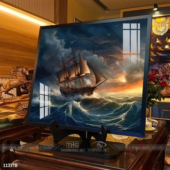 Tranh thuyền buồm và cảnh biển