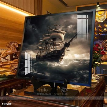 Tranh thuận buồm xuôi gió cánh buồm vàng đẹp nhất