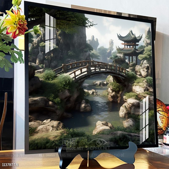 Tranh phong thủy phong cảnh thác nước thiên nhiên