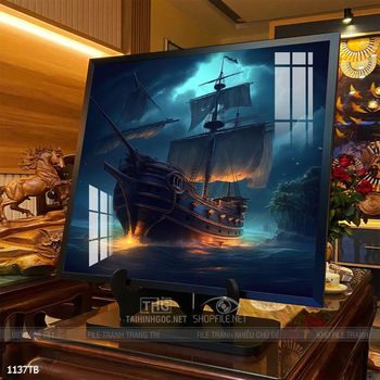 Tranh thuận buồm xuôi gió trang trí tường nhà