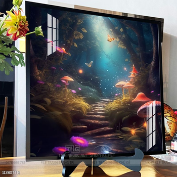 Tranh phon thủy sông, núi và mặt trời