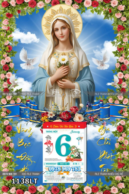 File lịch tết công giáo thiên chúa giê su Đức mẹ Maria 1138LT
