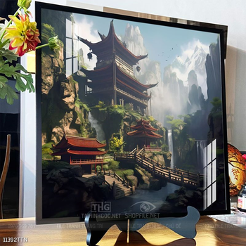 Tranh phong thủy nước non tuyệt đẹp