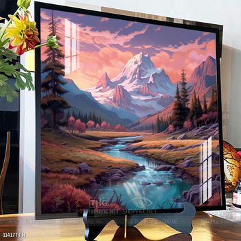 Tranh phong thủy phong cảnh thác nước thiên nhiên