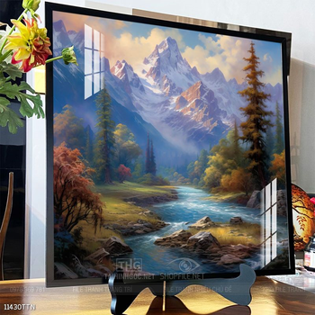 Tranh phong thủy phong cảnh thác nước thiên nhiên