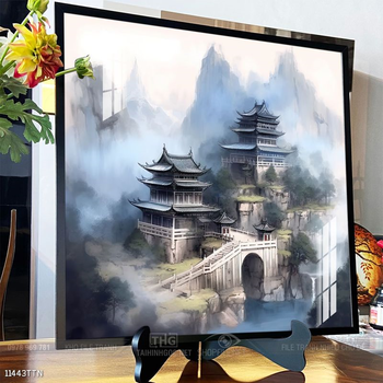 Tranh phong thủy phong cảnh thác nước thiên nhiên