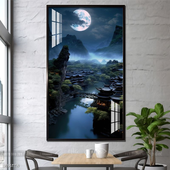 Tranh phong thủy phong cảnh thác nước thiên nhiên