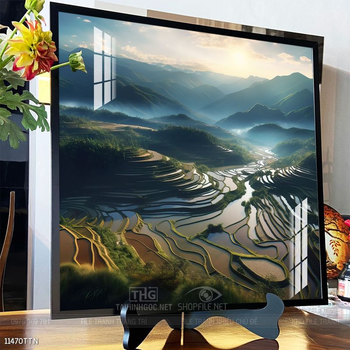 Tranh phong thủy nước non tuyệt đẹp