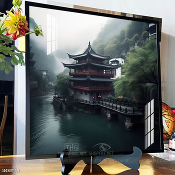 Tranh phong thủy nước non tuyệt đẹp