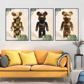Tranh treo tường  gấu bearbrick đẹp độc đáo