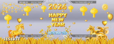 File vector decal dán kính tết 2026 bính ngọ năm ngựa 1151VTT