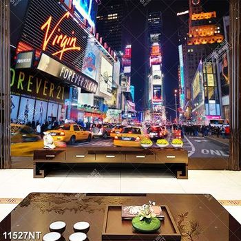 Tranh đường phố đêm đông đúc